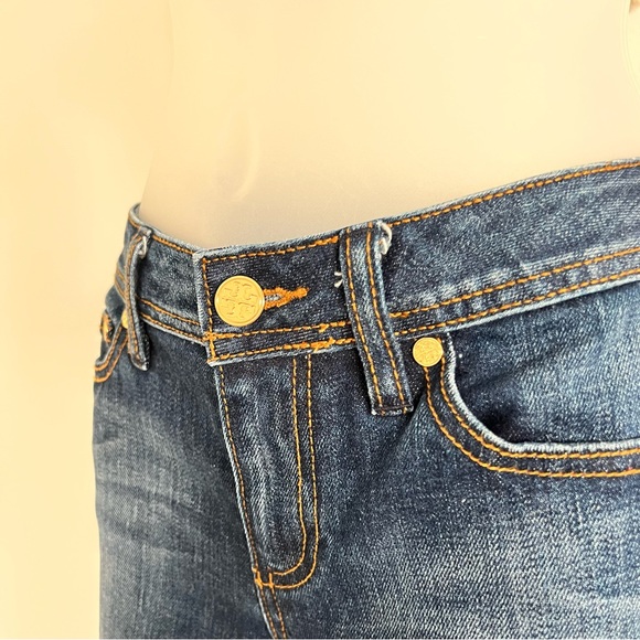 Tory Burch Dark Wash Flare Denim - Picture 6 of 7